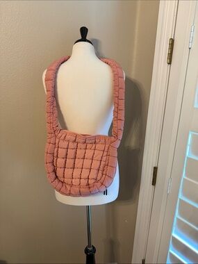 FP Movement by Free People Quilted Mauve Crossbody Bag